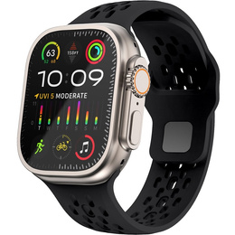 Силиконова каишка за Apple Watch 1/2/3/4/5/6/7/8/SE/ULTRA 42/44/45/49MM, черна