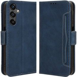 Калъф с капак за Samsung Galaxy M35, Card Slot, тъмносин