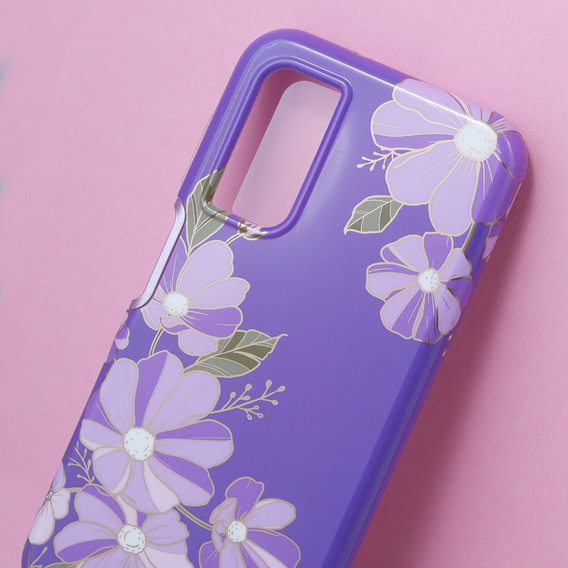 Калъфи за Samsung Galaxy A14 4G/5G, Suritch Full Body Flowers, лилав