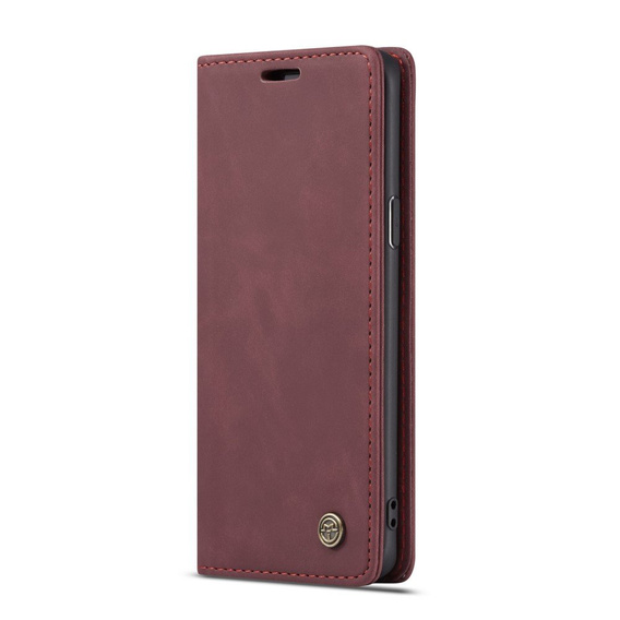 CASEME калъф за Samsung Galaxy S9, Leather Wallet Case, бордо