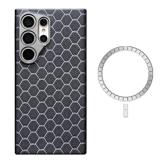 Калъфът Samsung Galaxy S24 Ultra, Aramid Fiber MagSafe, черен