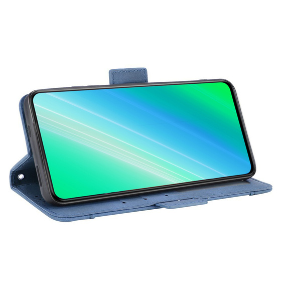 Калъф с капак за Poco F5 Pro 5G, Card Slot, син