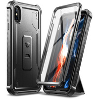 Брониран калъф за iPhone X / XS, Dexnor Full Body, черен