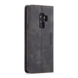 CASEME калъф за Samsung Galaxy S9 Plus, Leather Wallet Case, черен