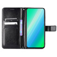 Калъф с капак за Oppo A78 5G, Crazy Horse Wallet, черен