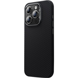 Калъфът BENKS Kevlar за iPhone 15 Pro Max, за MagSafe, въглеродни влакна, черен