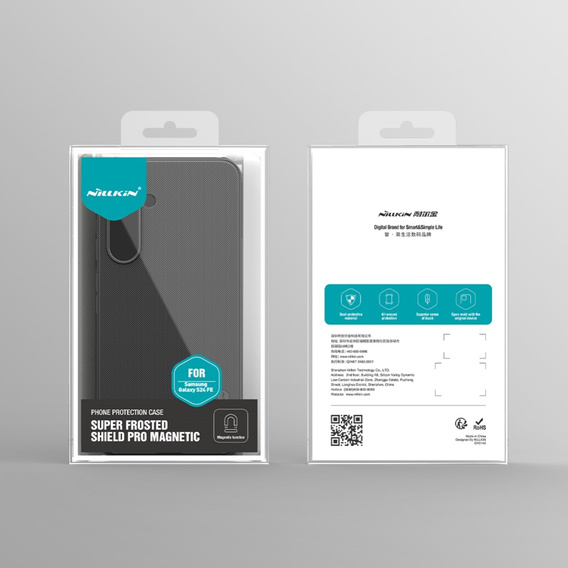 Калъфът NILLKIN за Samsung Galaxy S24 FE, Frosted Shield, за MagSafe, черен