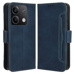Калъф с капак за Xiaomi Redmi Note 13 5G, Card Slot, син