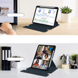 Калъф с клавиатура за iPad Pro 11" 2024 (5 gen.), Rotary 360° Leather, тъмносин