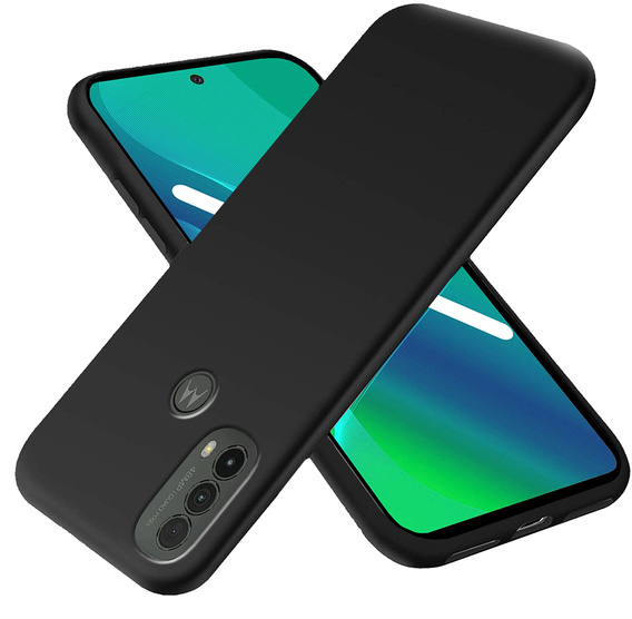 тънък калъф за Motorola Moto E40/E30/E20, Slim, черен