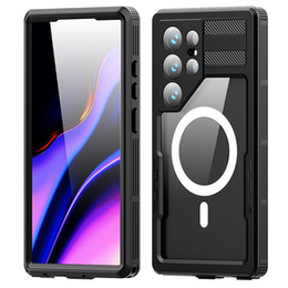 Водоустойчивият калъф за Samsung Galaxy S24 Ultra, Redpepper, за MagSafe, черен