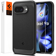 Калъфът Spigen за Google Pixel 9A, Rugged Armor MagSafe, черен + закалено стъкло 9H