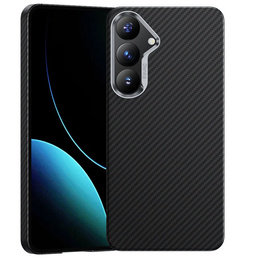 Калъфът BENKS Kevlar за Samsung Galaxy S25, за MagSafe, въглеродни влакна, черен