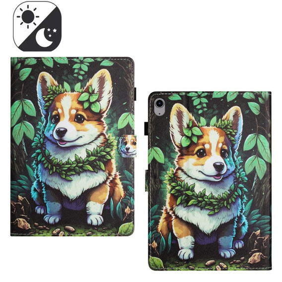 Калъф за iPad 10.9" 2022 (10 gen.), с капак, corgi dog