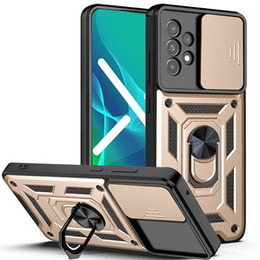 Брониран калъф за Samsung Galaxy A33 5G, CamShield Slide, златен