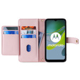 Калъф с капак за Motorola Moto G84 5G, Wallet Zipper Pocket, розов