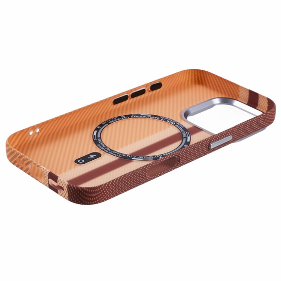 Калъфът за iPhone 16 Pro, Carbon Fiber MagSafe, жълт