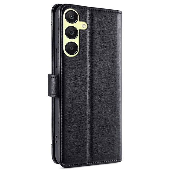 Калъф с капак за Samsung Galaxy A25 5G, Wallet Zipper Pocket, черен