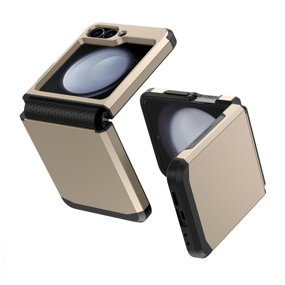 брониран калъф за Samsung Galaxy Z Flip6 5G, Armor Shockproof, златен