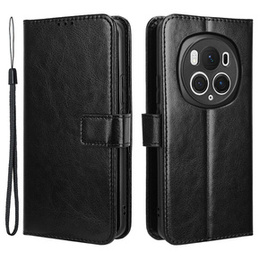 Калъф с капак за Honor Magic 6 Pro 5G, Crazy Horse Wallet, черен