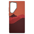 Калъфът за Samsung Galaxy S24 Ultra, Carbon Fiber MagSafe, оранжев