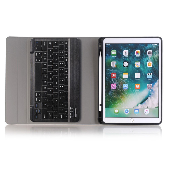 Калъф + клавиатура iPad 7/8/9 10.2 2019/2020/2021, Pen Slot, черен