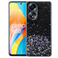 Калъфи за Oppo A58 4G, Glittery, черен