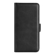Калъф с капак за Nothing Phone 3a Pro, Leather Wallet, черен