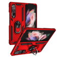 брониран калъф за Samsung Galaxy Z Fold3 5G, Nox Case Ring, червен