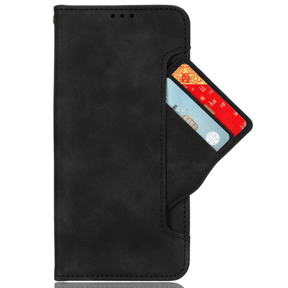 Калъф с капак за OnePlus 12 5G, Card Slot, черен