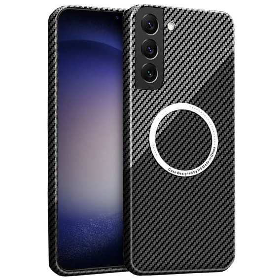 Калъфи за Samsung Galaxy S23 Plus, Magsafe Slim Carbon, черно / сиво