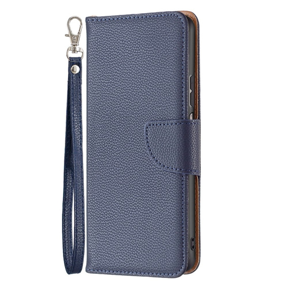 Калъф с капак за Samsung Galaxy M33 5G, Wallet Litchi Magnet, тъмносин