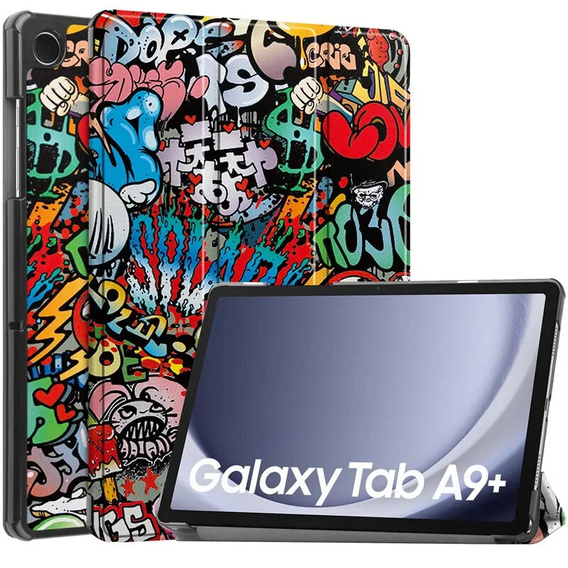 Калъф за Samsung Galaxy Tab A9+, Smartcase, graffiti