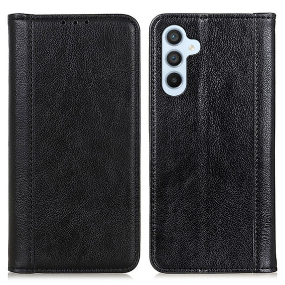 Калъфи за Samsung Galaxy A35 5G, Wallet Litchi Leather, черен