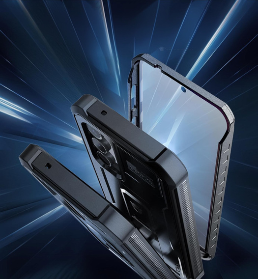 Брониран калъф за Samsung Galaxy S23 FE, Dexnor Full Body (Two Frames), черен