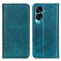 Калъфи за Honor 90 Lite 5G, Wallet Litchi Leather, зелен