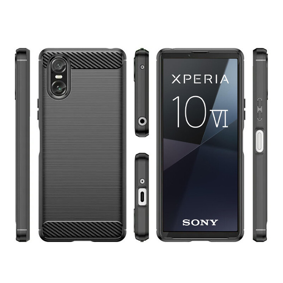 Калъфът за Sony Xperia 10 VI, Carbon, черен