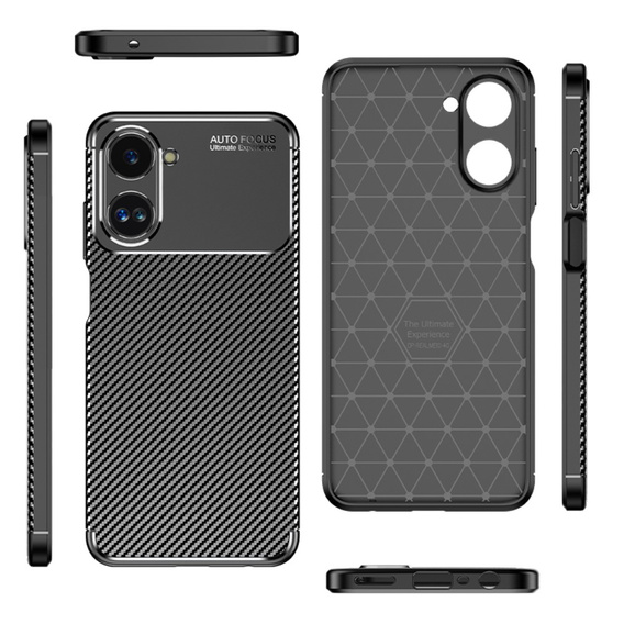 Калъфи за Realme 10 4G, Carbon Gel, черен