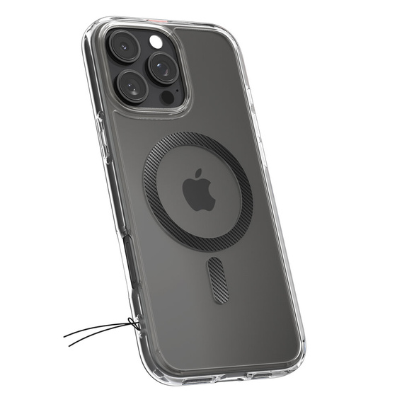 Калъфът MagSafe Spigen за iPhone 16 Pro Max, Ultra Hybrid, прозрачен + 9H закалено стъкло