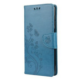 Калъф с капак за Samsung Galaxy A12 / M12 / A12 2021, Butterfly, син