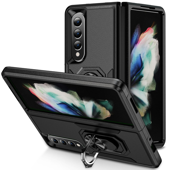 брониран калъф за do Samsung Galaxy Z Fold 4 5G, Nox Case Ring, черен