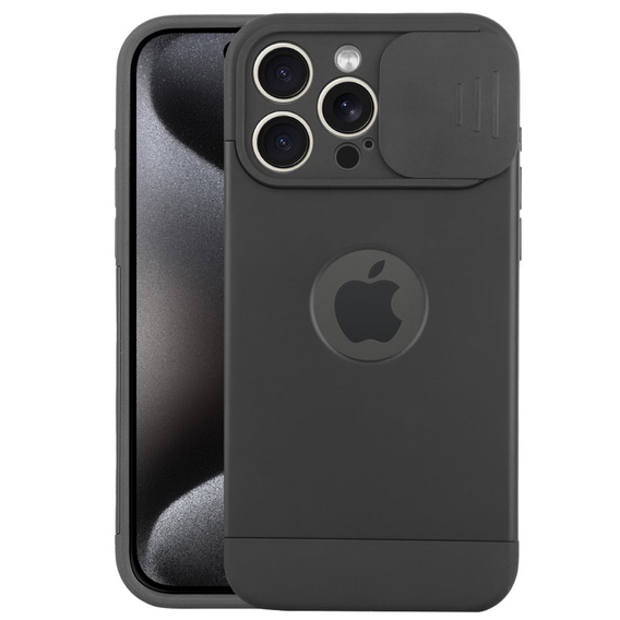 Калъфи за iPhone 15 Pro Max, ERBORD MagProtect Slide Camera, черен