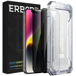 2x закалено стъкло за поверителност за iPhone 14 Plus / 13 Pro Max, ERBORD 9H Easy App Anti-Peep