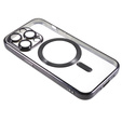 Калъф за iPhone 14 Pro Max, Electro MagSafe, черен + стъкло за екран