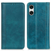 Калъф с капак за Sony Xperia 10 VI, Split Leather, зелен