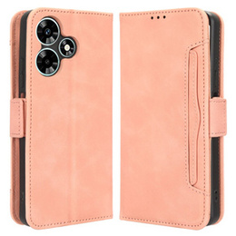 Калъф с капак за Infinix Hot 30, Card Slot, розов