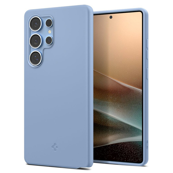 Spigen калъф за Samsung Galaxy S25 Ultra, Silicone Fit Mag, син + закалено стъкло