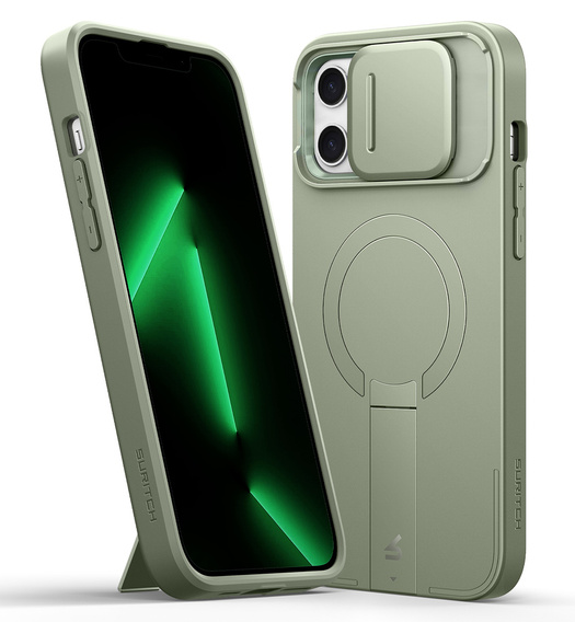 Калъф за iPhone 12 Pro Max / 13 Pro Max, Suritch Shockproof, за MagSafe, зелен