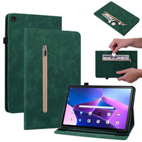 Калъф за Lenovo Tab M10 10.1 Gen 3, Wallet Pen Slot, зелен