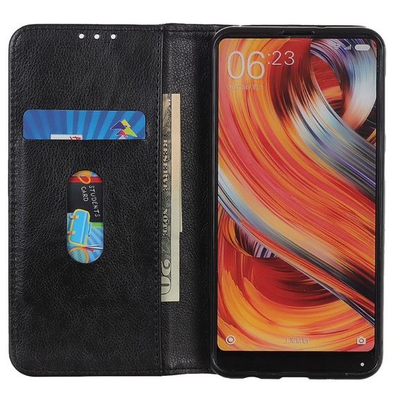 Калъфи за Samsung Galaxy S24, Wallet Litchi Leather, черен